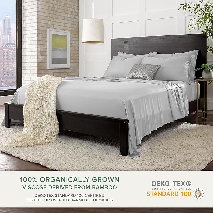 California King Sheets by Pure Bamboo, Genuine 100% Organic Viscose Derived - Image 2