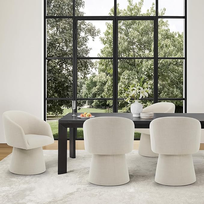Swivel Dining Chairs Modern Accent Armchair Side Deskchair - Image 7