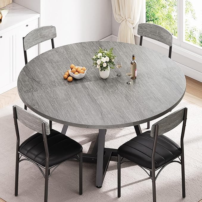 Round Kitchen Dining Room Table Circle Dining Dinner Table - Image 3