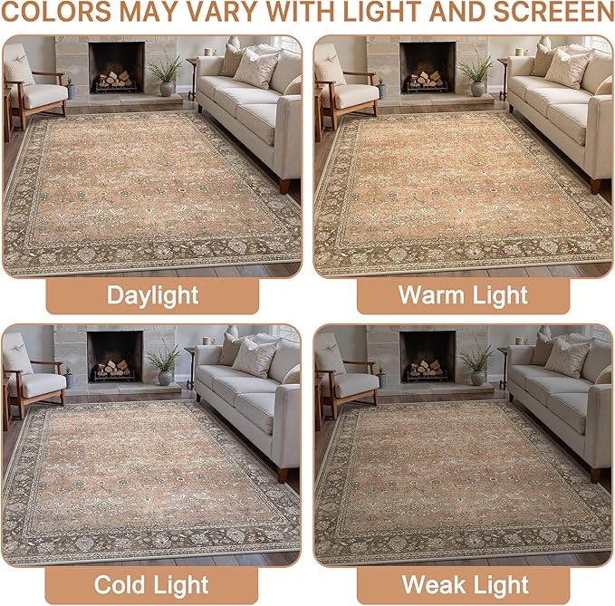 8X10 Area Rugs Machine Washable Rugs - Image 6