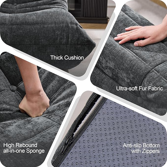 Hobestluk Bean Bag Chair Giant Bean Bag Sofa 2 Seater Bean Bag Chairs - Image 6