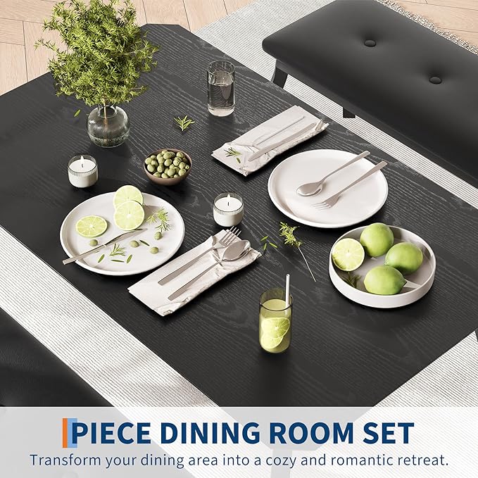 3 Piece Farmhouse Dining Table Set - Image 4