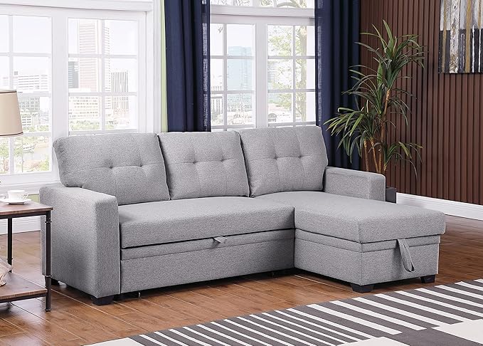 Devion Furniture Meridian 4-in-1 Convertible L Shaped Couch - Image 8