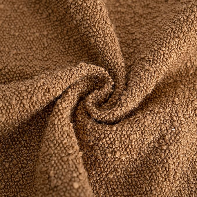 Foindtower Pack of 2 Textured Boucle Throw Pillow Covers Accent Solid Lumbar - Image 3
