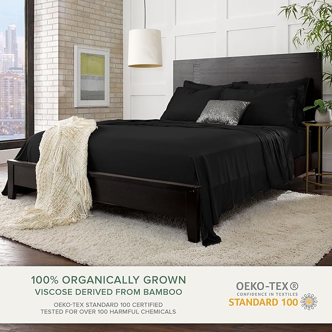 Split King Sheets by Pure Bamboo, Genuine 100% Organic Viscose Derived from - Image 2