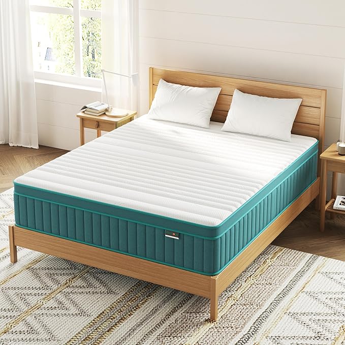 Firm Queen Mattress, 14 Inch Cooling-Gel Memory Foam & Pocket Spring Hybrid - Image 2