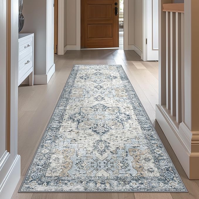 GENIMO Runner Rug 2x10, Machine Washable Vintage Runner Carpet, Non Slip - Image 9