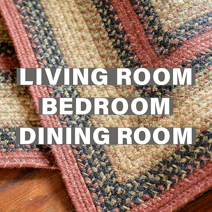 Highland Multi Color Jute Braided Area Rug, 4x6' Rectangle - Image 7