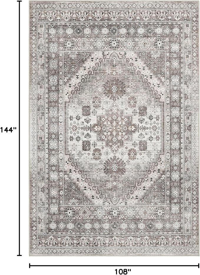 zesthome 9x12 Area Rugs, Stain Resistant Washable Rug, Ultra-Thin Rugs - Image 2