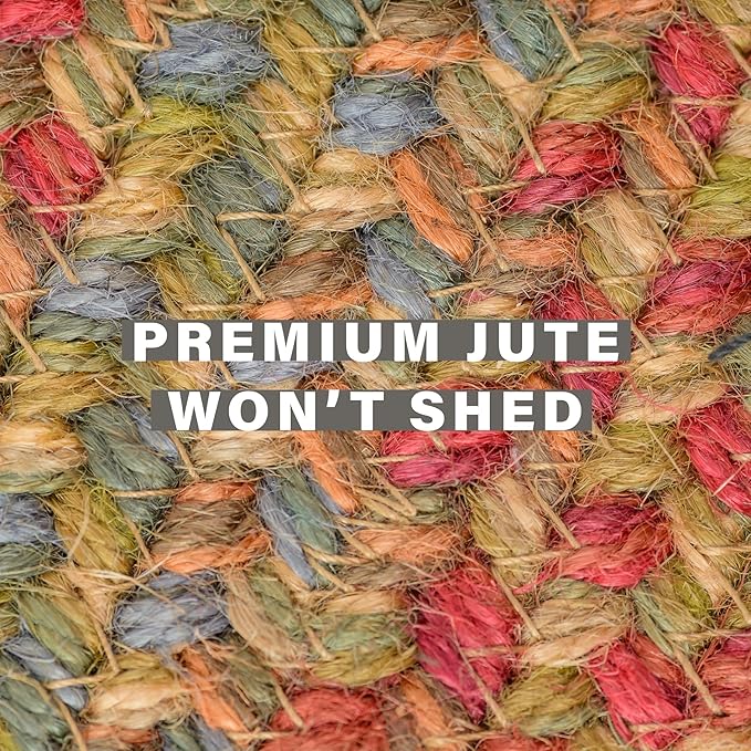 Homespice Azalea Multicolor Braided Area Rugs, 8x10' Rectangle - Image 5