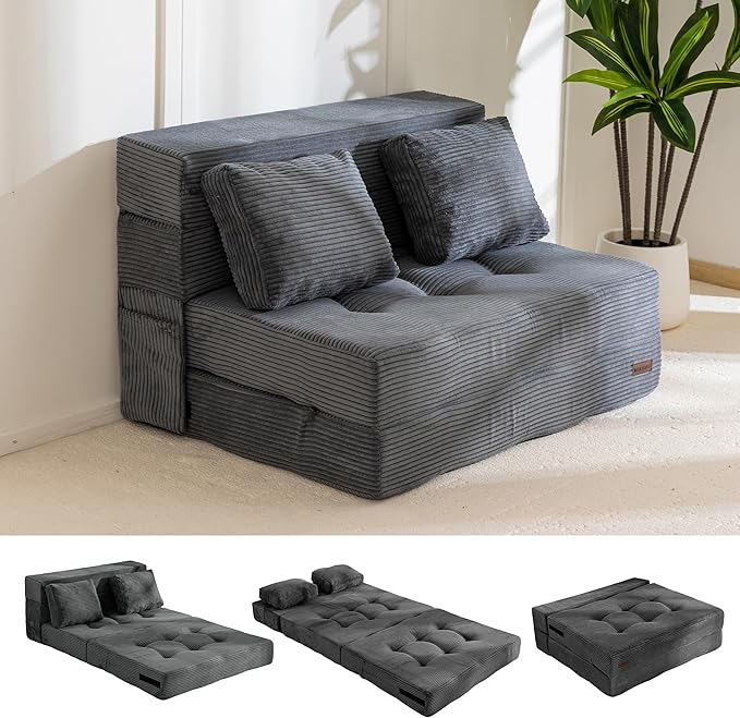 MAXYOYO Convertible Sofa Bed, Fold Out Sleeper Sofa by MAXYOYO