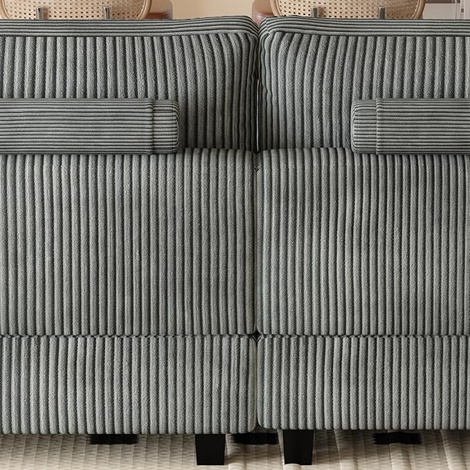 Eafurn 132.68" Oversized L Shaped Modular Sectional Sofa Couch - Image 5