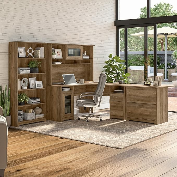 Bush Furniture Cabot 2 Drawer Lateral File Cabinet in Reclaimed Pine, Home - Image 4