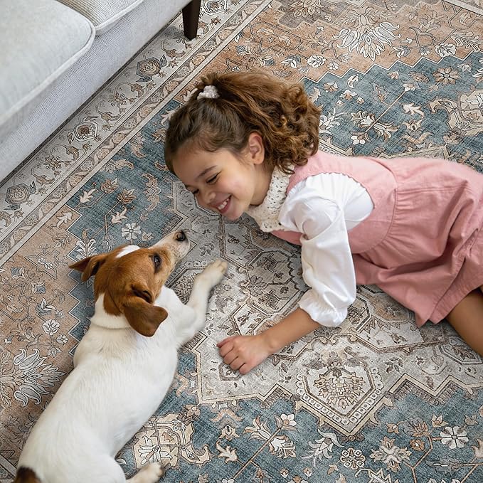 GENIMO 2x12 Runner Rugs for Hallway, Machine Washable Non Slip Vintage Rugs - Image 3