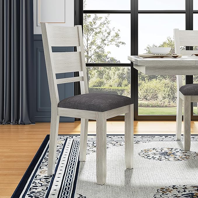 7-Piece Solid Wood Dining Table Set - Image 4