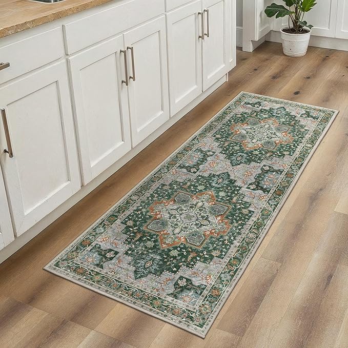 GENIMO 2x5 Runner Rugs for Hallway, Machine Washable Non Slip Vintage Rugs - Image 2