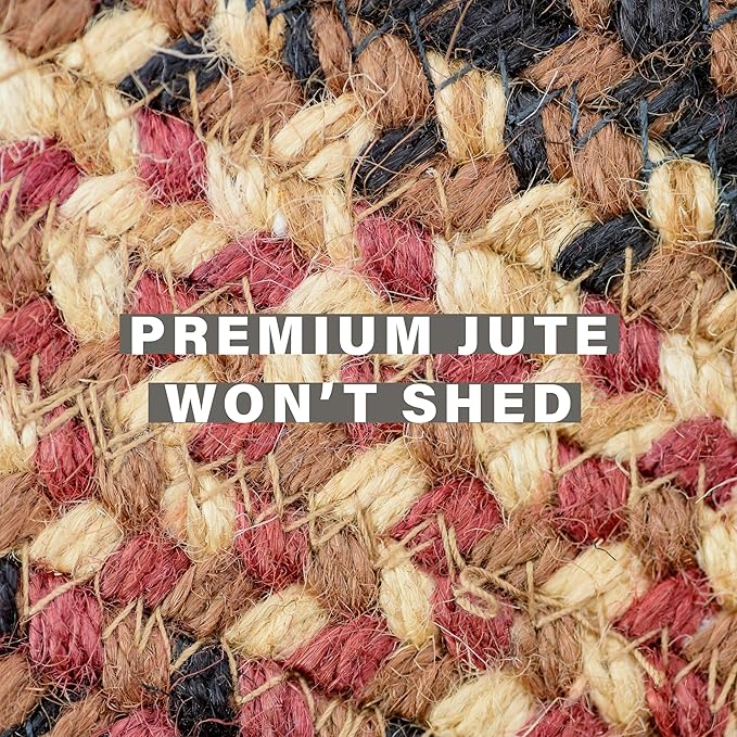 Homespice Prescott Jute Braided Kitchen Rugs 27x45 - Image 4