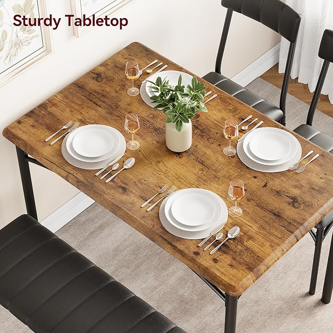 GarveeHome Dining Table Set for 4, Kitchen Table - Image 3