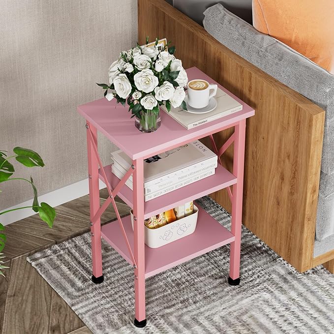 VECELO Modern Nightstands X-Design Side End Table Night Stand - Image 5