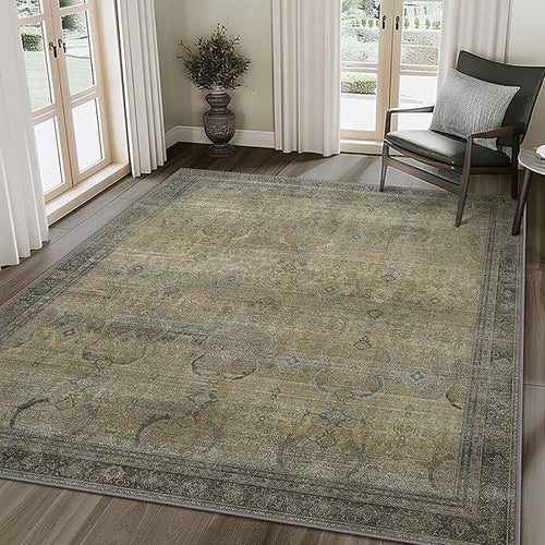 10X12 Area Rugs Machine Washable Rugs by BESBLEE