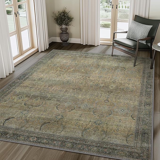 6X9 Area Rugs Machine Washable Rugs by BESBLEE