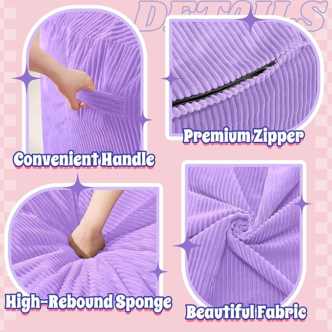 HABUTWAY 4FT Bean Bag Chair, Giant Bean Bag Chairs - Image 6