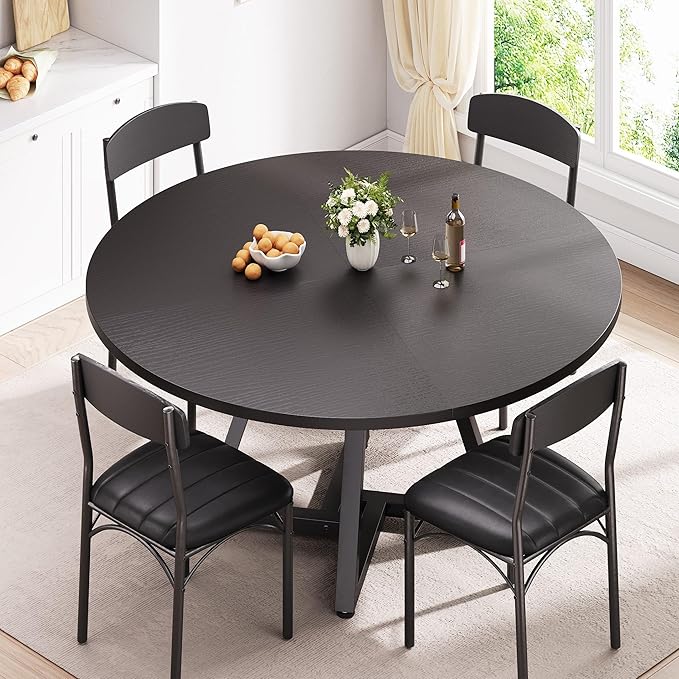 Round Kitchen Dining Room Table Circle Dining Dinner Table - Image 3