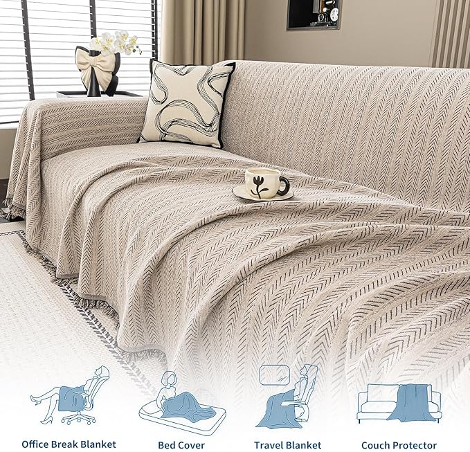 Nobildonna Sofa Chair Cover Waterproof Soft Thicken Chenille Cushion Couch Cover - Image 7