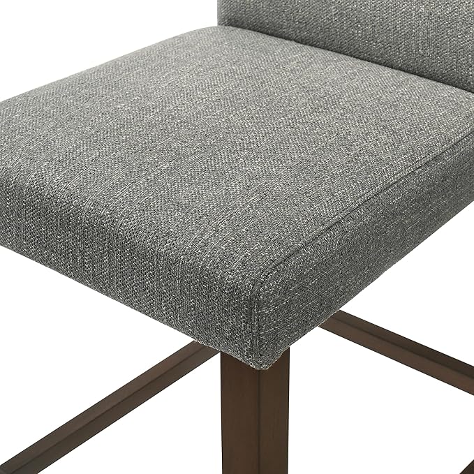CHITA Counter Height Bar Stools Set of 3, Fabric in Fog Grey - Image 8