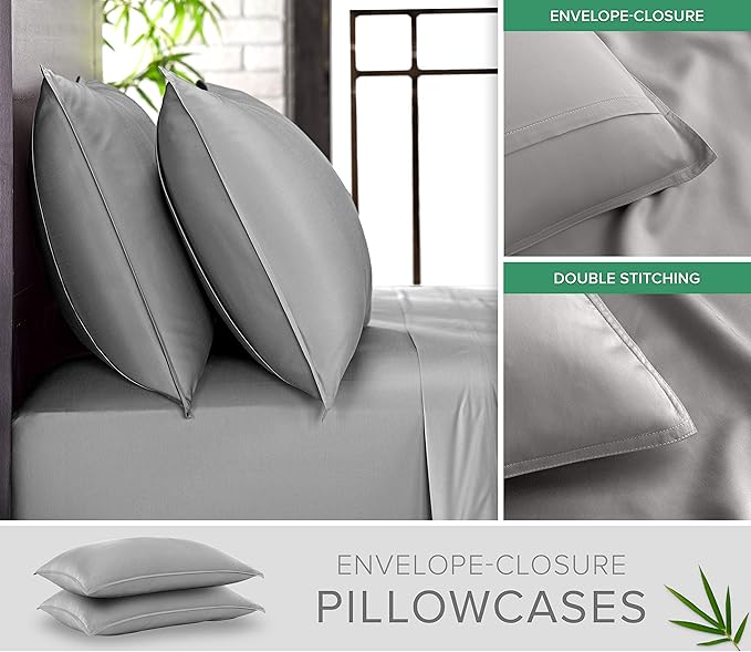 Queen Sheets by Pure Bamboo, Genuine 100% Organic Viscose Derived from Bamboo - Image 3