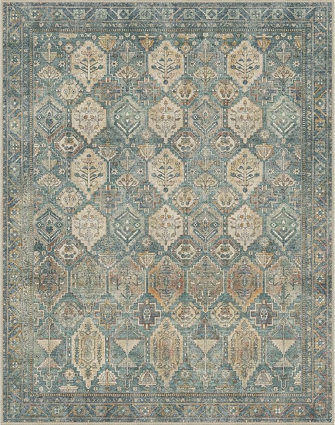 GENIMO 8x10 Area Rugs for Living Room, Machine Washable Non Slip Vintage Rugs - Image 8