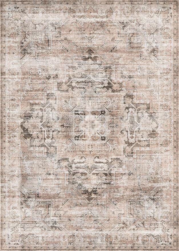 GENIMO 8x10 Area Rugs for Living Room, Machine Washable Non Slip Vintage Rugs - Image 9