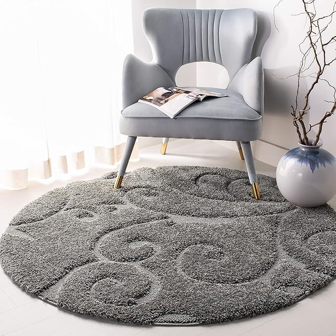 SAFAVIEH Florida Shag Collection Round Rug by SAFAVIEH