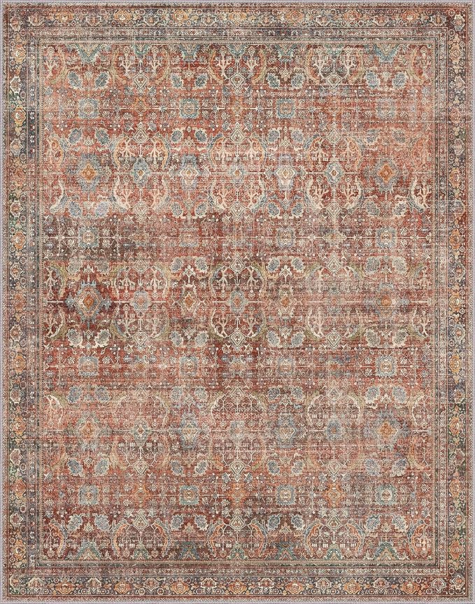 GENIMO 2x3 Area Rugs for Living Room, Machine Washable Non Slip Vintage Rugs - Image 7