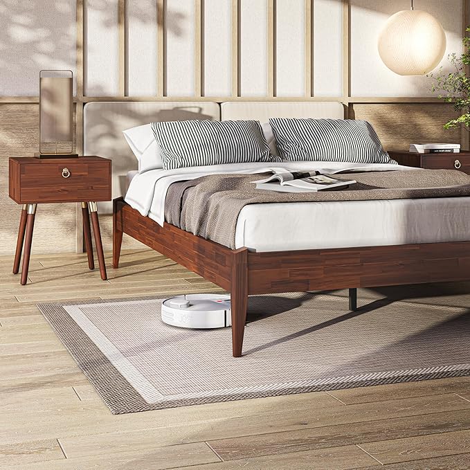 Bme Dinkee 15" Solid Wood Platform Bed Frame Without Headboard by Bme