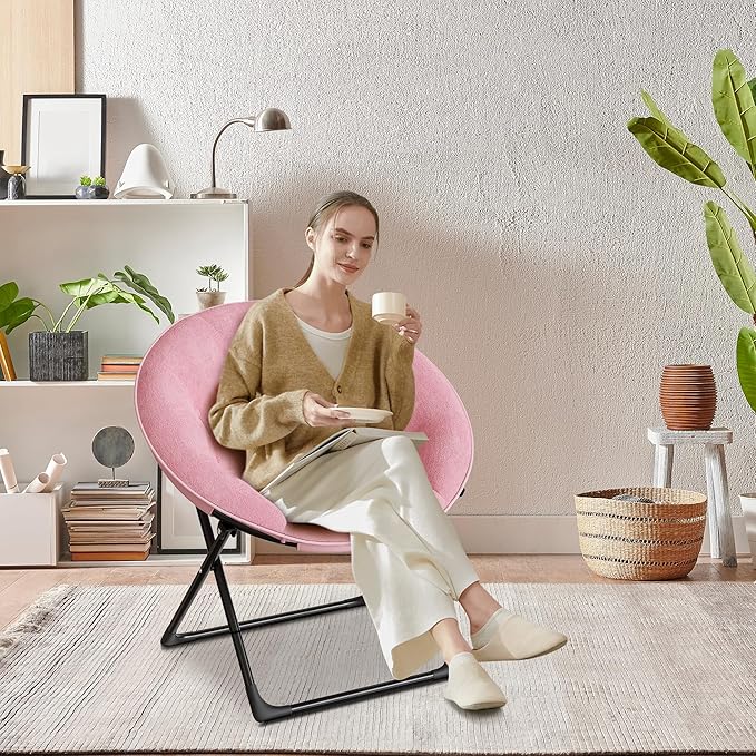 Saucer Chair, XL Foldable Lounge Chair - Image 2