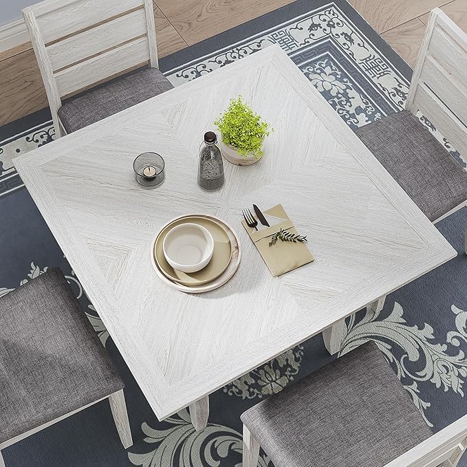 5-Piece Solid Wood Dining Table Set - Image 4