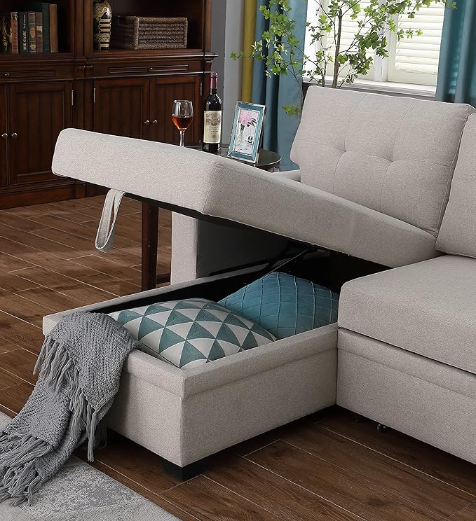 Devion Furniture Meridian 4-in-1 Convertible L Shaped Couch - Image 3