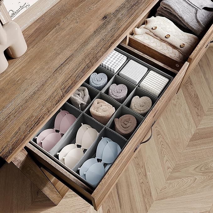 LINSY HOME 6 Drawers Dresser for Bedroom, Modern Farmhouse Storage Dresser - Image 5