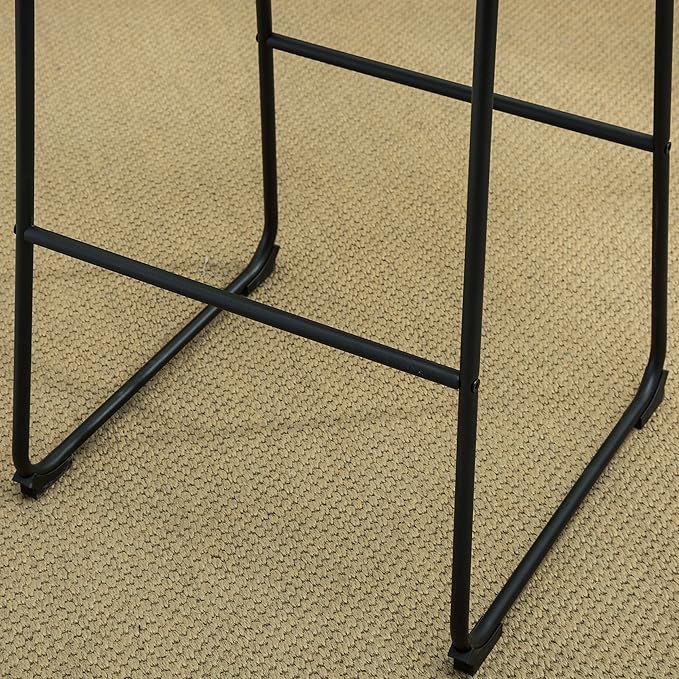 Roundhill Furniture Lotusville Vintage PU Leather Counter Height Stools - Image 8
