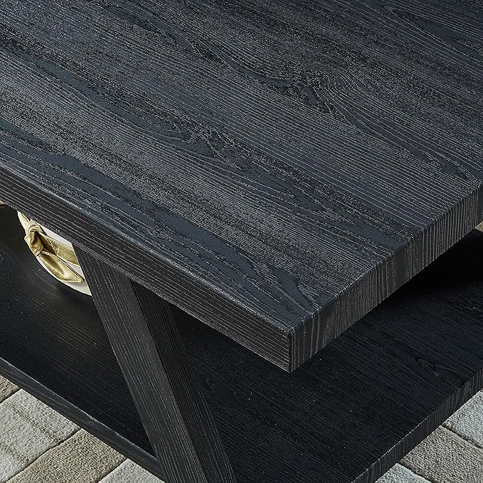 Roundhill Furniture Athens Contemporary Replicated Wood Shelf Coffee Table in - Image 4